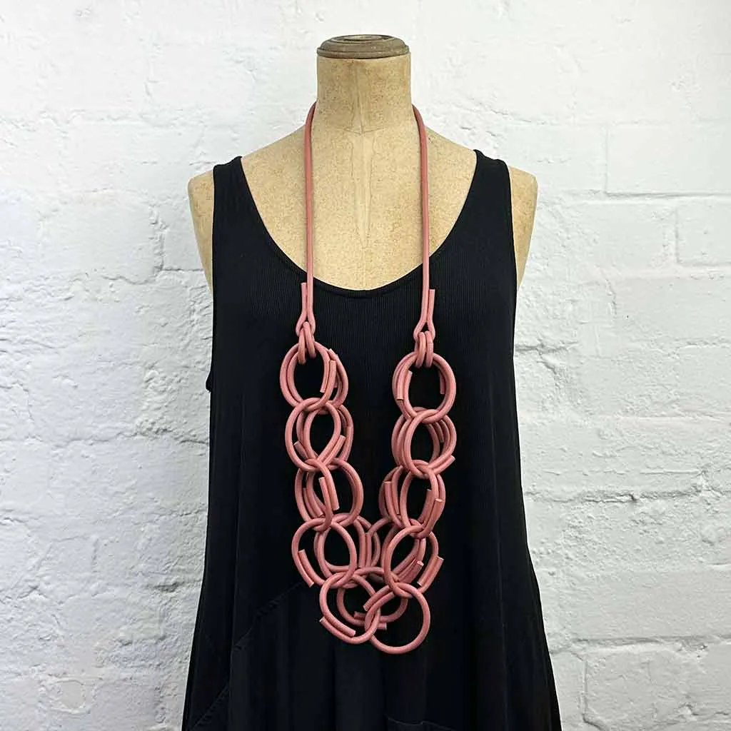 3 strand rubber chain necklace