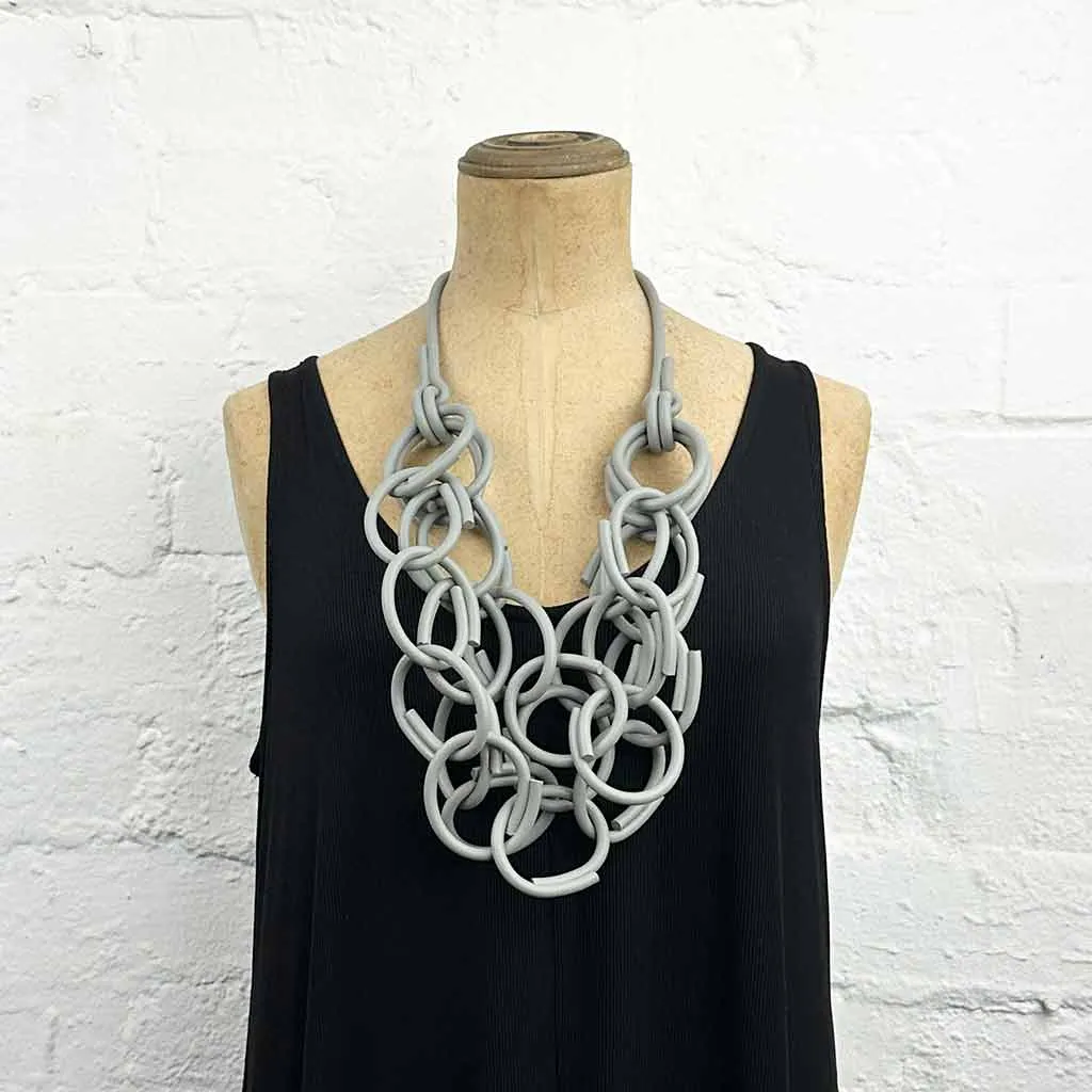 3 strand rubber chain necklace