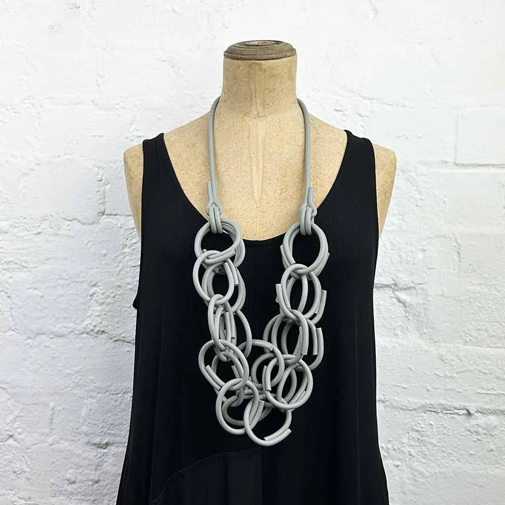 3 strand rubber chain necklace