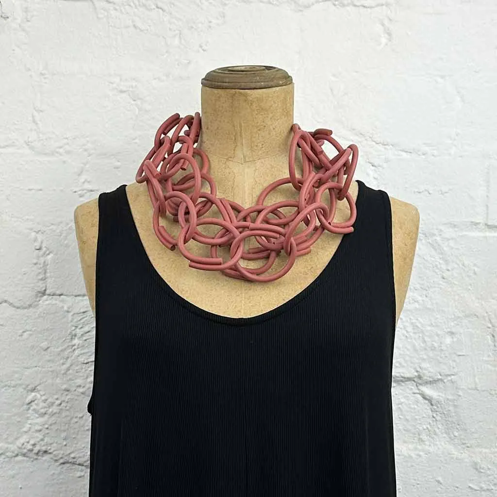 3 strand rubber chain necklace