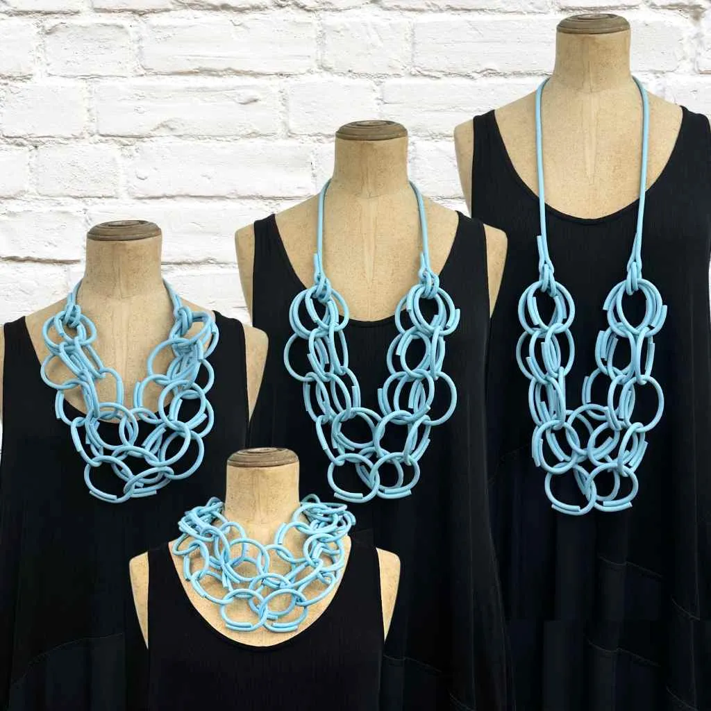 3 strand rubber chain necklace