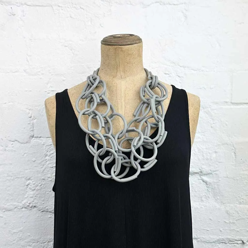 3 strand rubber chain necklace