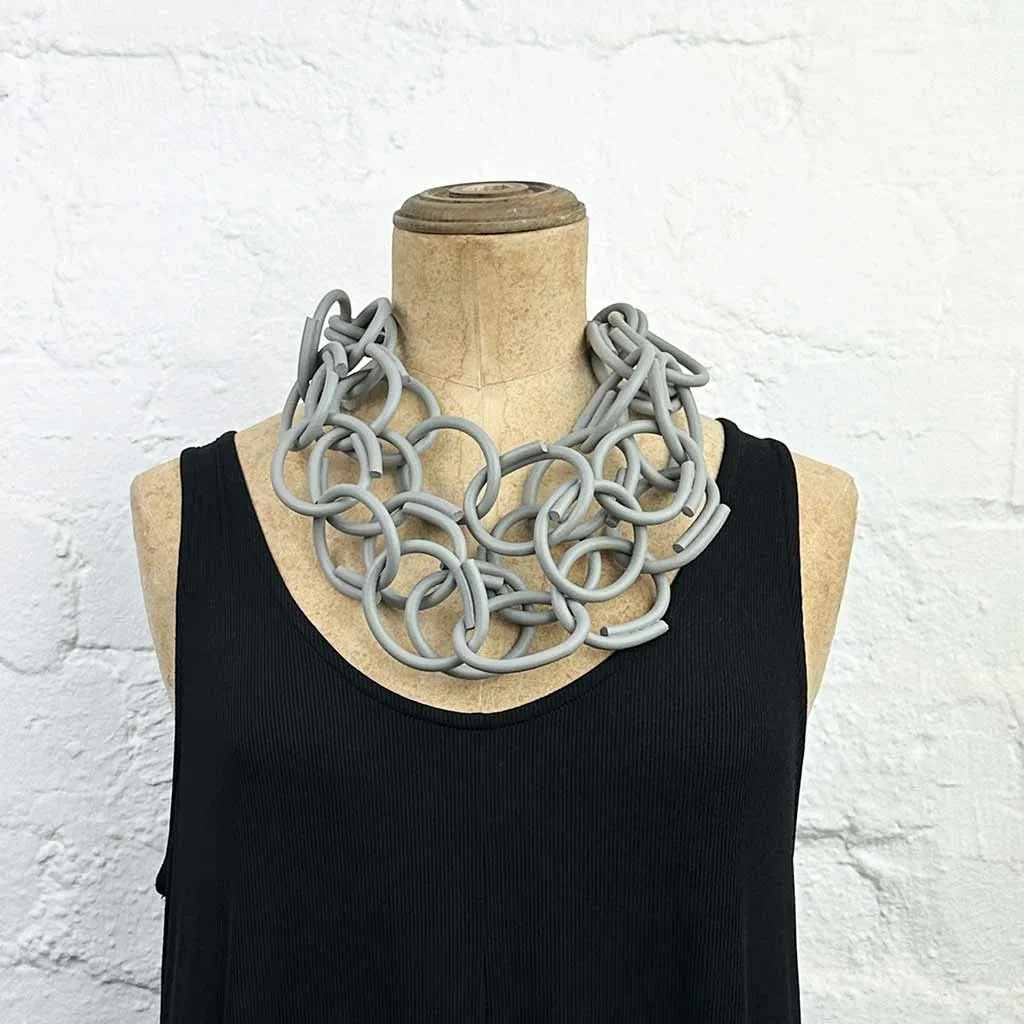 3 strand rubber chain necklace
