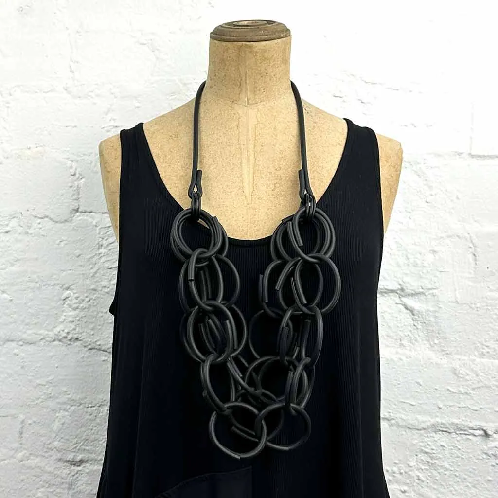 3 strand rubber chain necklace
