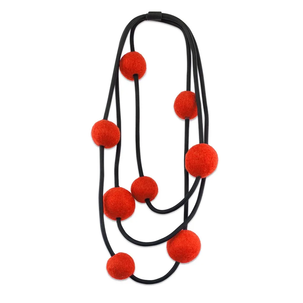 8 chunky felt beads -new combinations