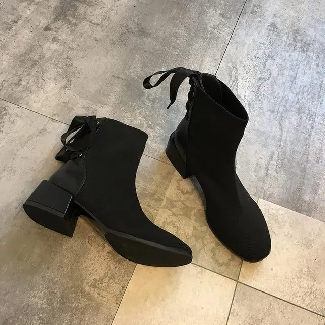 Ankle Boots Fashion Comfortable Socks Thick Women's Casual Shoes #X311