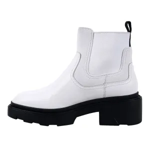 Ash Mastro Combat Ankle Boots Leather White Colour For Women