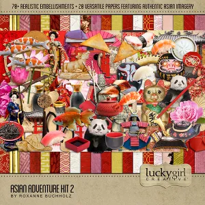 Asian Adventure 2 Digital Scrapbook Kit