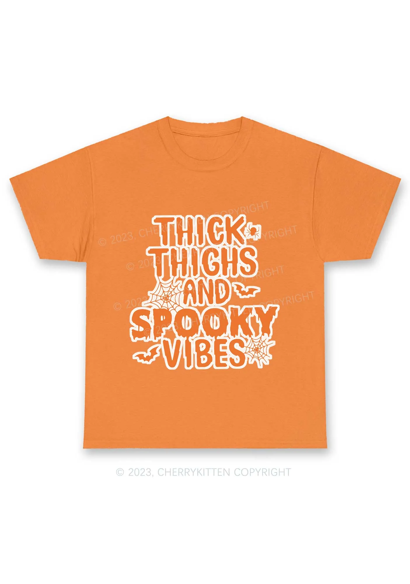 Bat Spider Spooky Vibes Halloween Chunky Shirt Cherrykitten