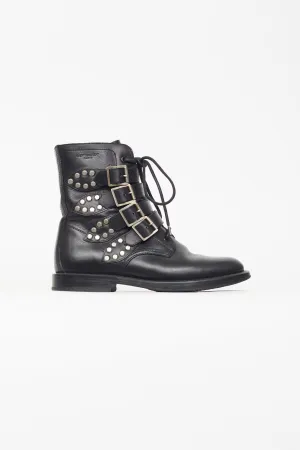 Black Ranger Studded Combat Boot