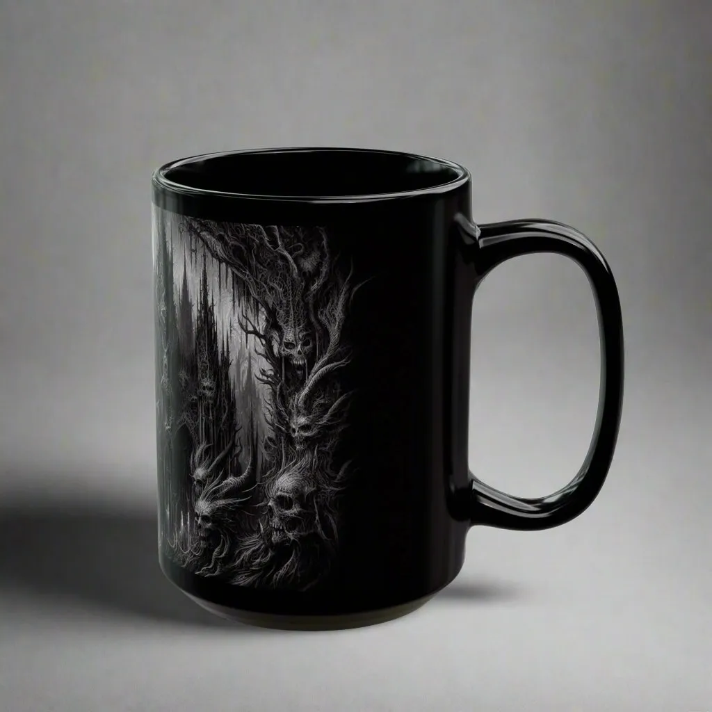 Blackthorn Gothic Coffee Cup – Unleash Dark Elegance with Every Sip