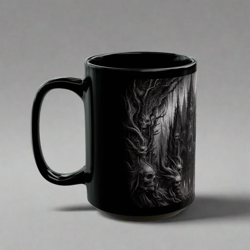Blackthorn Gothic Coffee Cup – Unleash Dark Elegance with Every Sip