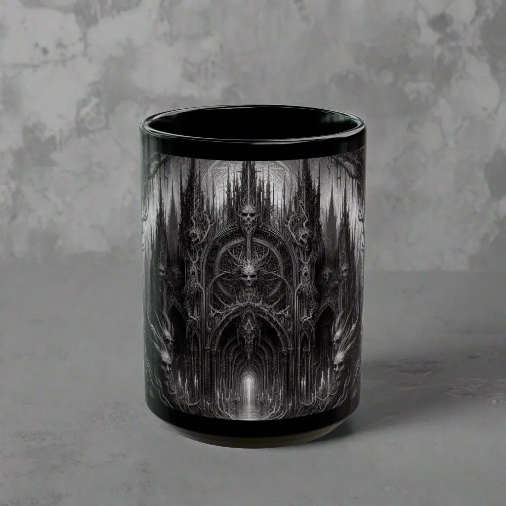 Blackthorn Gothic Coffee Cup – Unleash Dark Elegance with Every Sip
