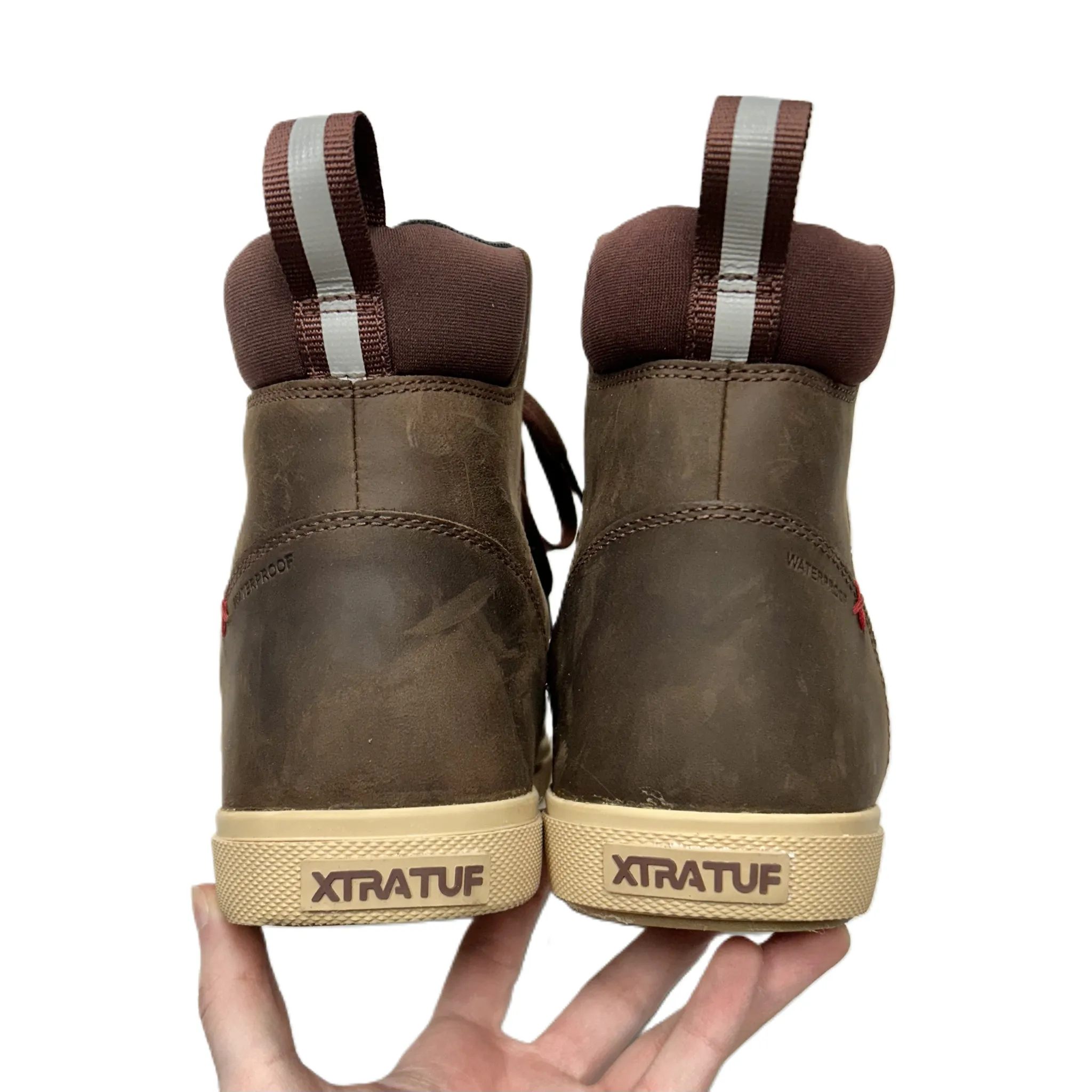Boots Combat By Xtratuf In Brown & Red, Size: 9