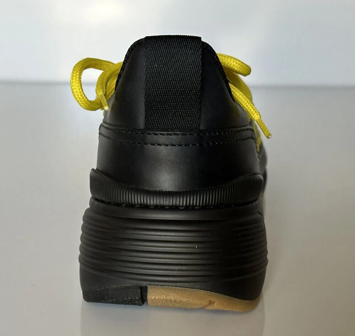 Bottega Veneta Mens Leather Black/Yellow Sneakers 10.5 US 578305 1013 NIB $950