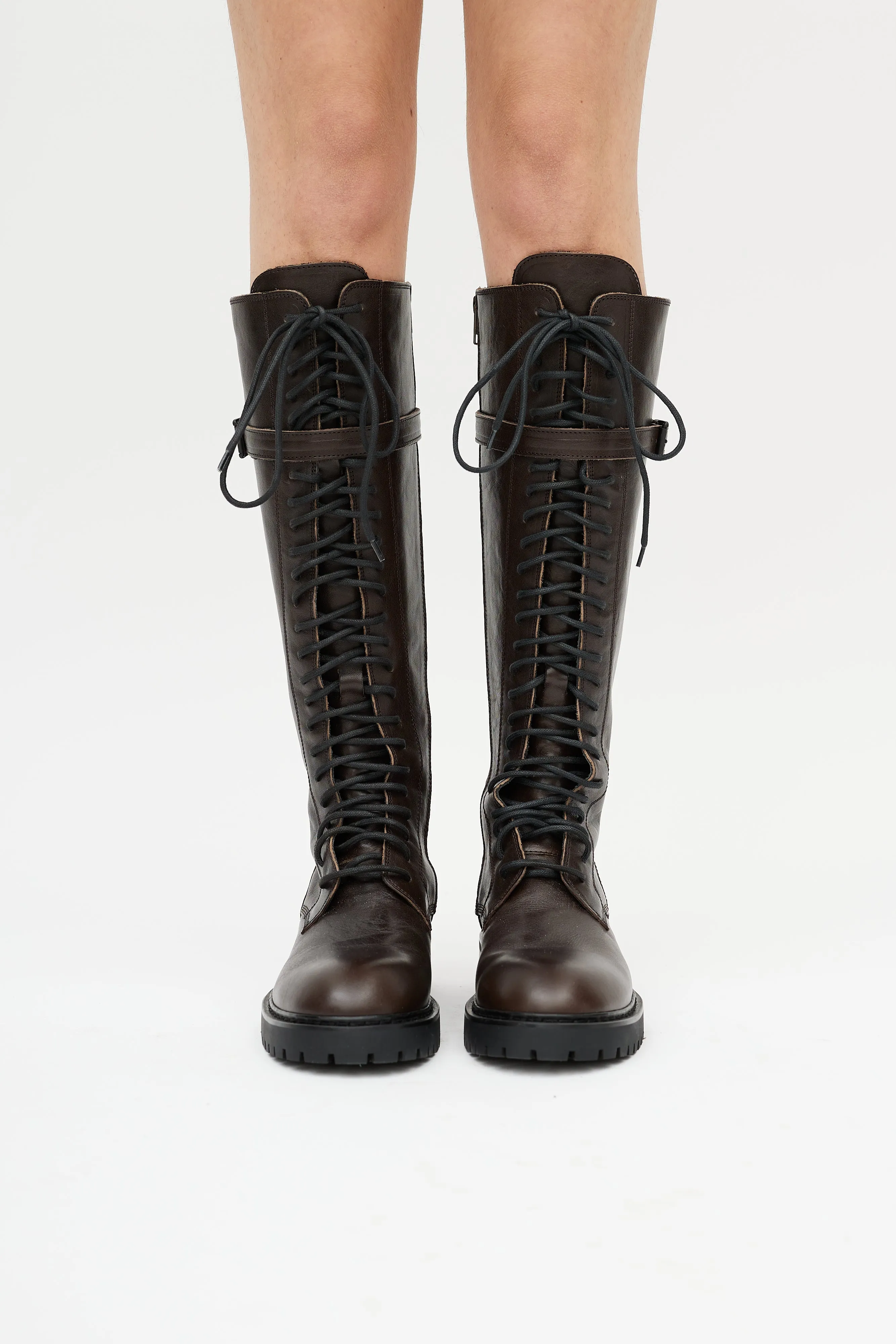 Brown Danny Leather Combat Boot