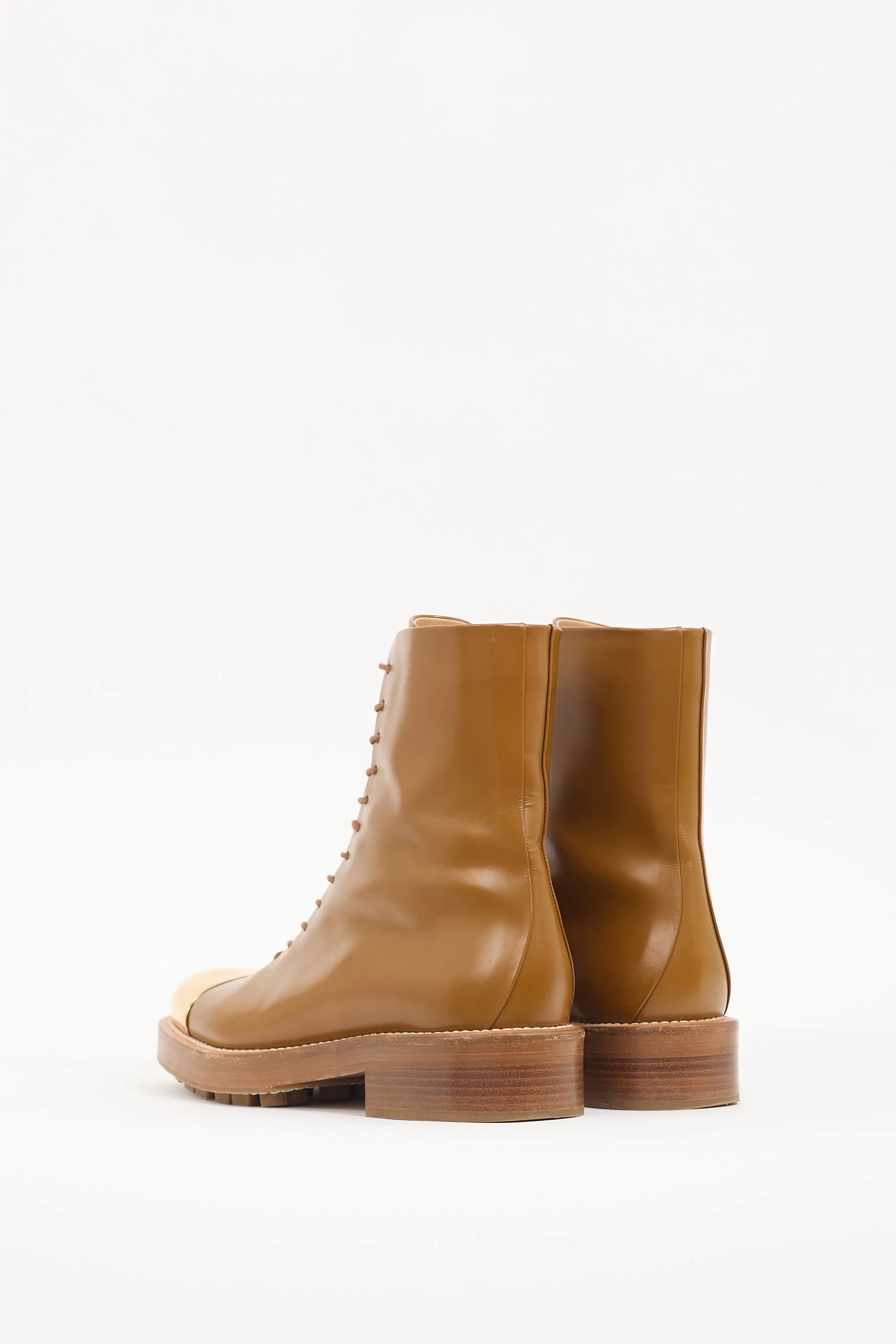 Brown Leather Riccardo Cap Toe Boot