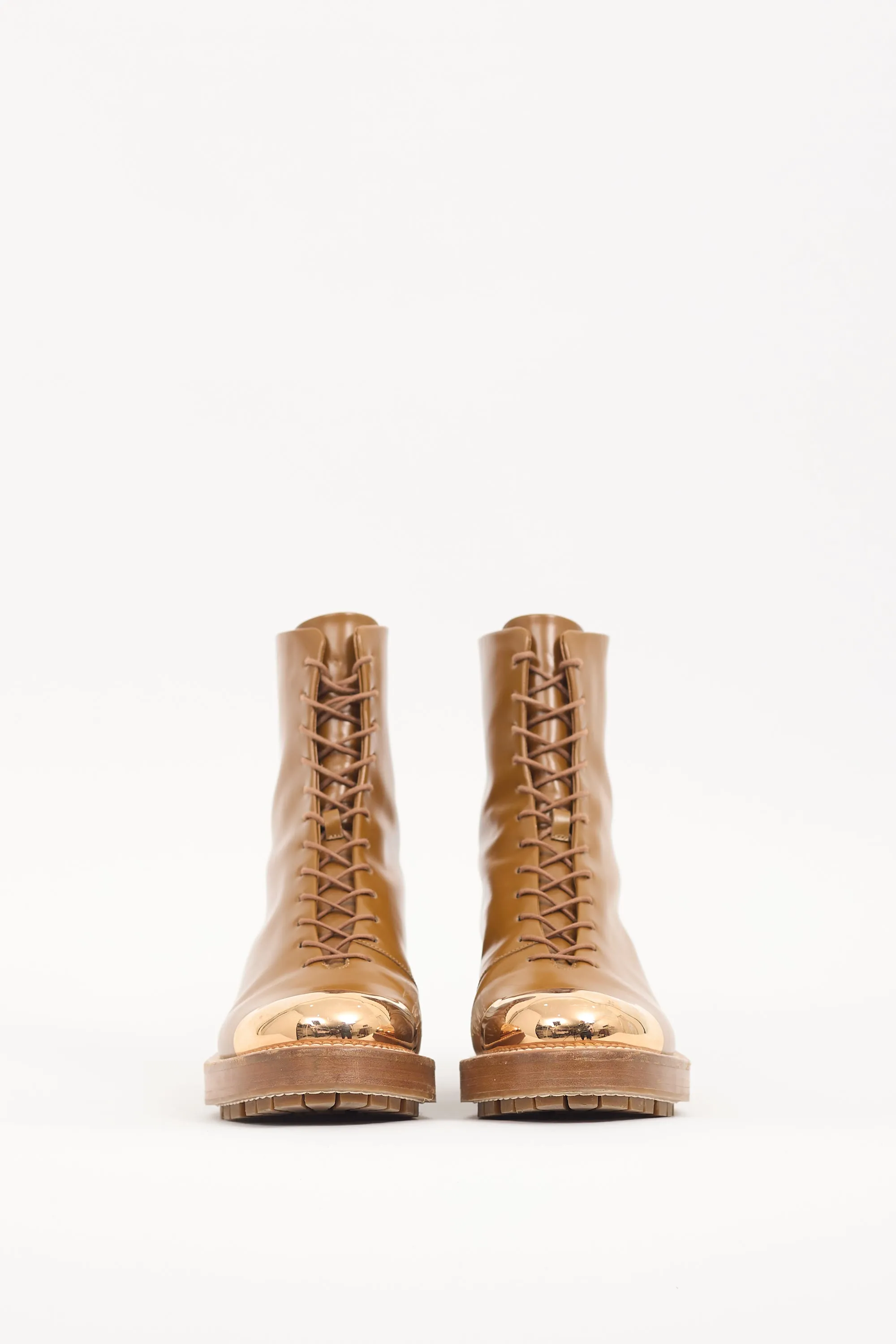 Brown Leather Riccardo Cap Toe Boot