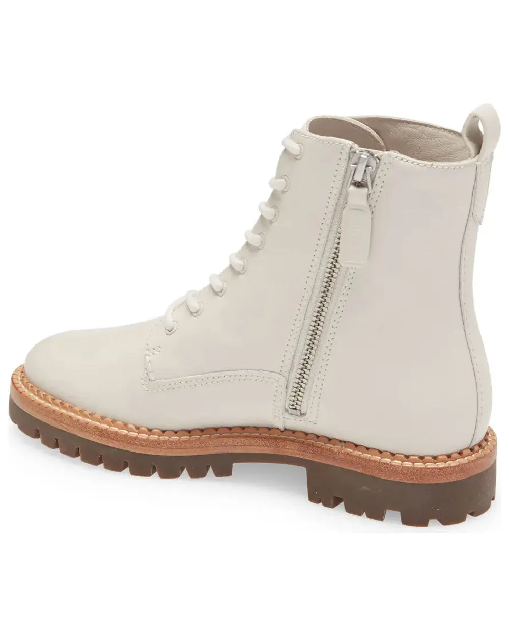 Cabria Lug Water Repellent Combat Boot in Opaline