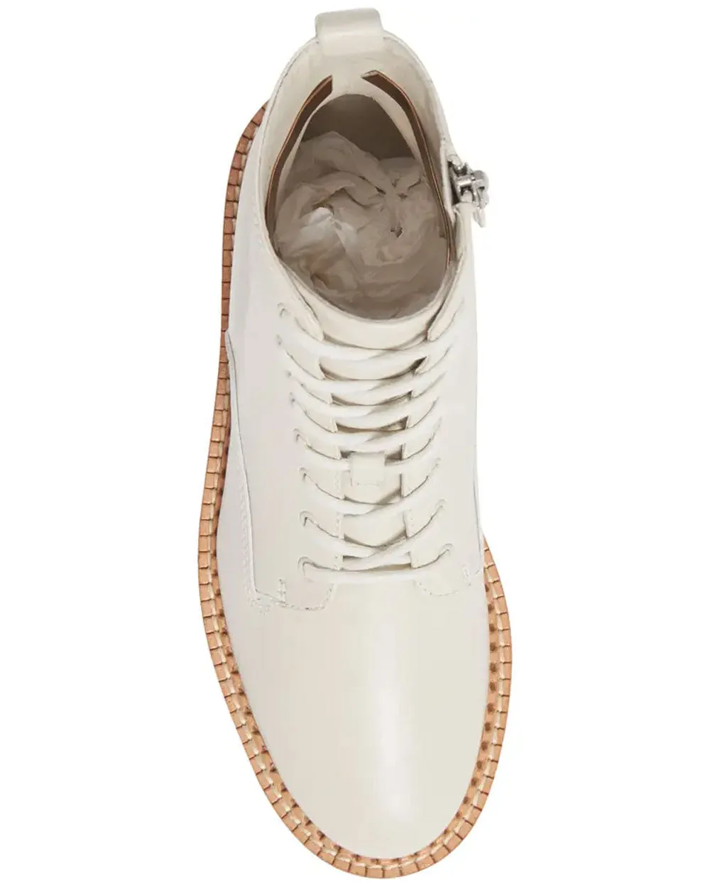 Cabria Lug Water Repellent Combat Boot in Opaline