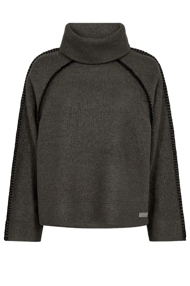 Caja O-LS Sweatshirt  | Sharkskin | Bluse fra Mos Mosh