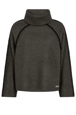 Caja O-LS Sweatshirt  | Sharkskin | Bluse fra Mos Mosh