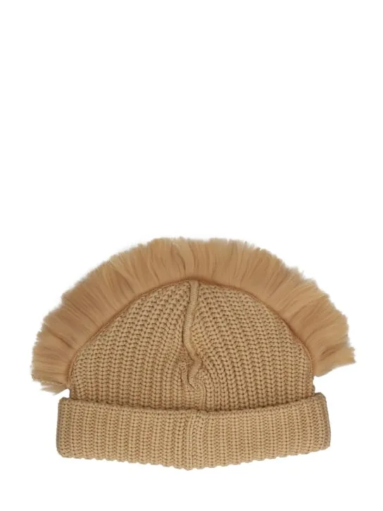 Charles Jeffrey LOVERBOY   Chunky Lion cotton beanie 