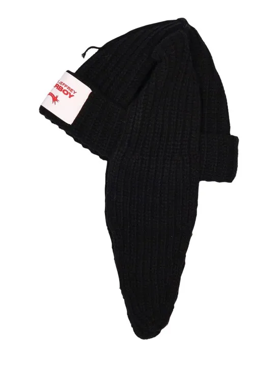 Charles Jeffrey LOVERBOY   Chunky Rabbit wool blend beanie 