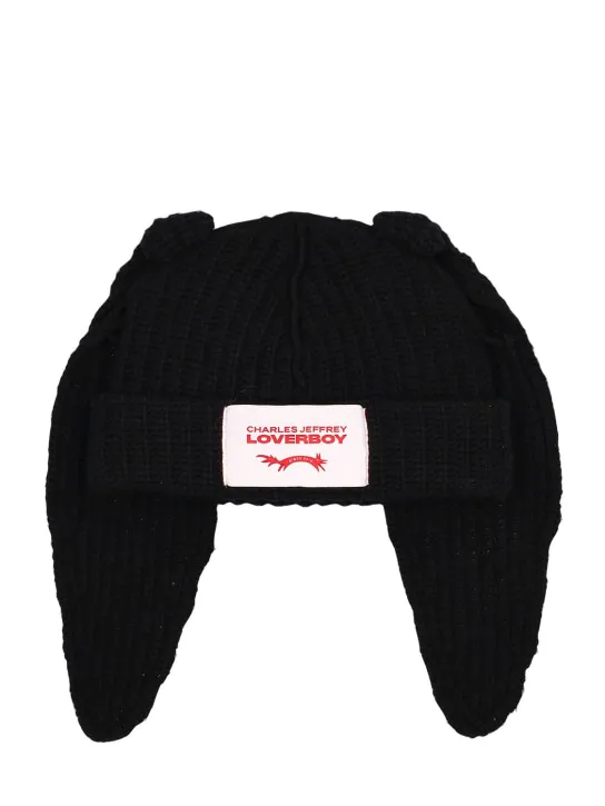 Charles Jeffrey LOVERBOY   Chunky Rabbit wool blend beanie 
