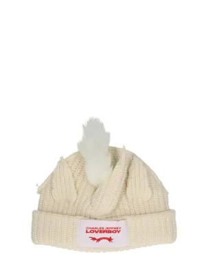 Charles Jeffrey LOVERBOY   Chunky Unicorn wool &amp; nylon beanie 