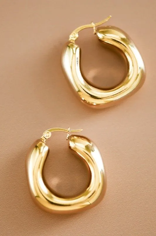 Chunky Gold Hoops