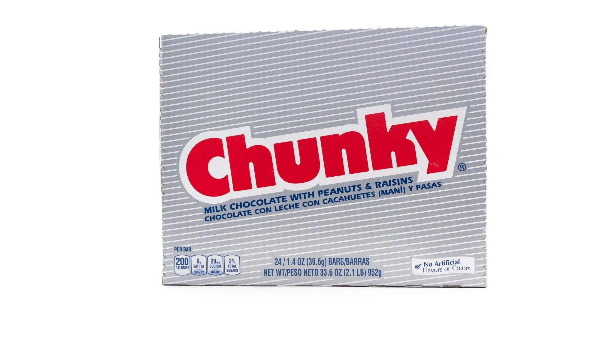 Chunky Milk Chocolate Peanut Raisins Bar Bulk Box (1.4 oz, 24 ct.)