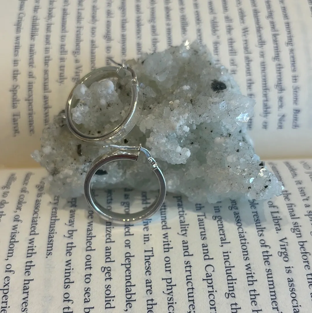 Chunky Silver Hoops
