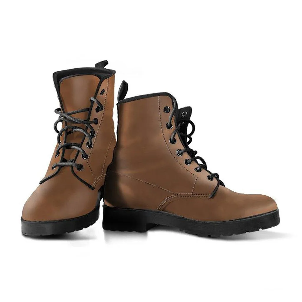 Coffee Brown Vegan Boots by Manifestie