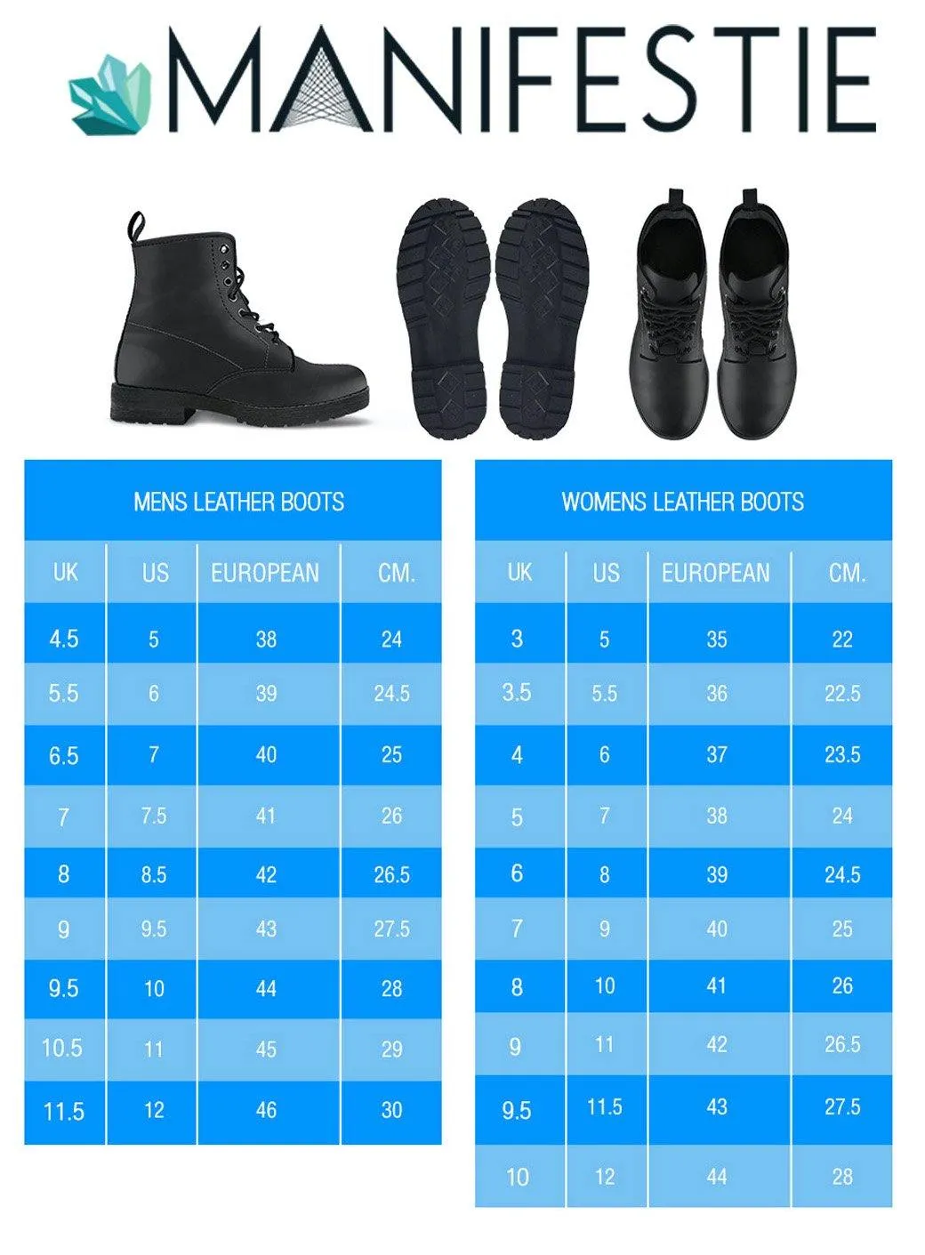 Deep Blue Moon Dreamcatcher  Memory Foam Boots | All Season Lace Up Boots | Vegan Leather Combat Boot by Manifestie