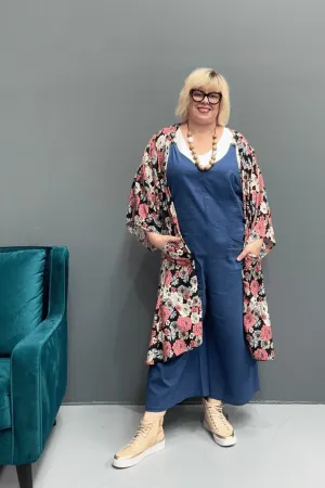 'DIVINE' Linen Overalls - Blue