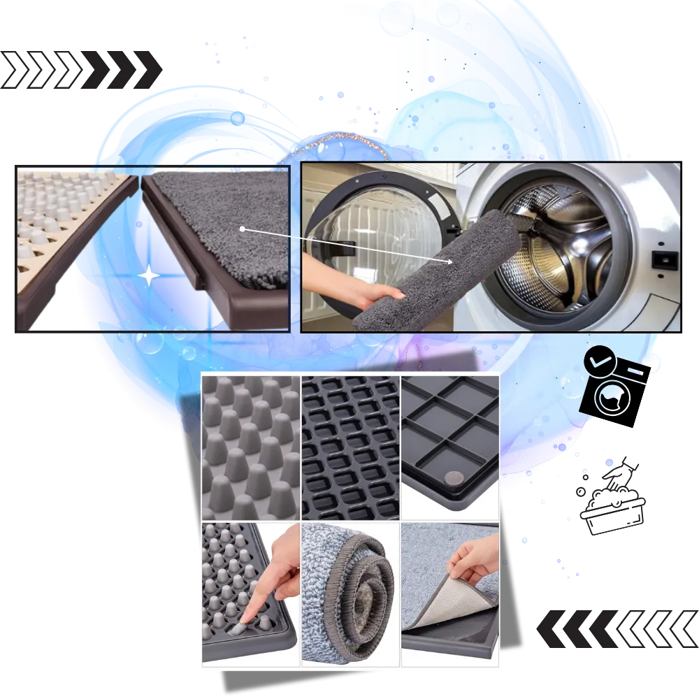 Dual Cleaning Zones Sanitizing Door Mat
