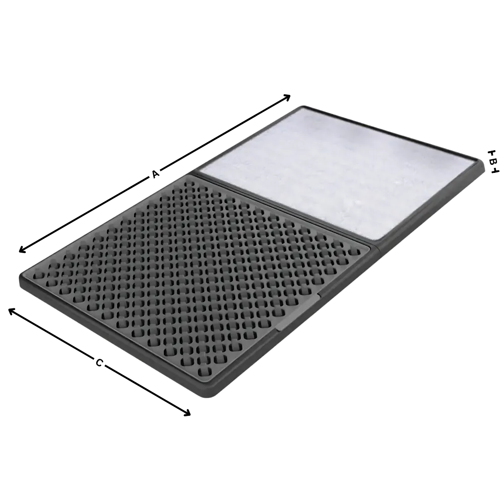 Dual Cleaning Zones Sanitizing Door Mat