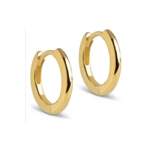 Enamel Chunky Hoops Classic Gold 10mm