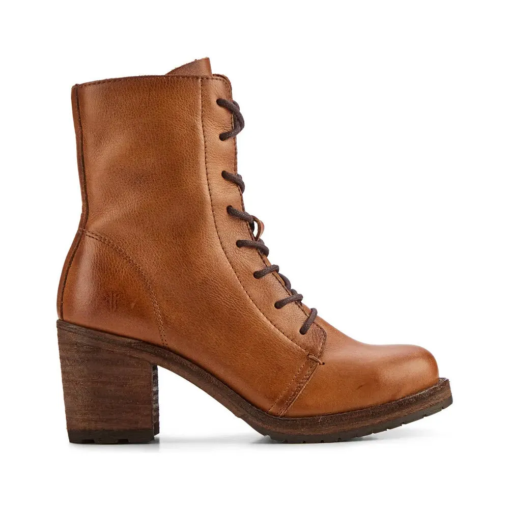 FRYE KAREN COMBAT CARAMEL - WOMENS