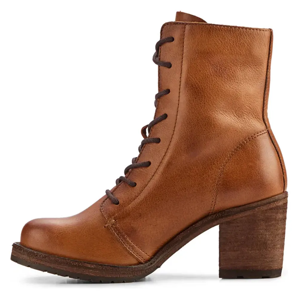 FRYE KAREN COMBAT CARAMEL - WOMENS