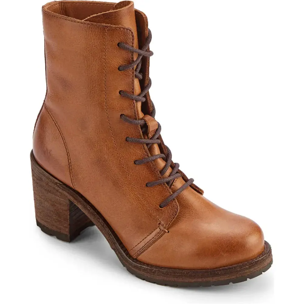 FRYE KAREN COMBAT CARAMEL - WOMENS