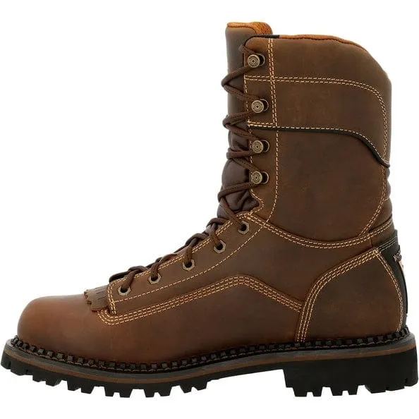 Georgia Boot Men's Amp LT Logger Round Brown Round Toe Work Boot GB00472