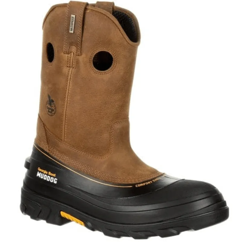 Georgia Boot Men's Muddog Wellington Barracuda Gold Composite Toe Work Boot GB00243