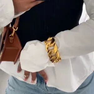 Gold Chunky Large Link Chain Bracelet