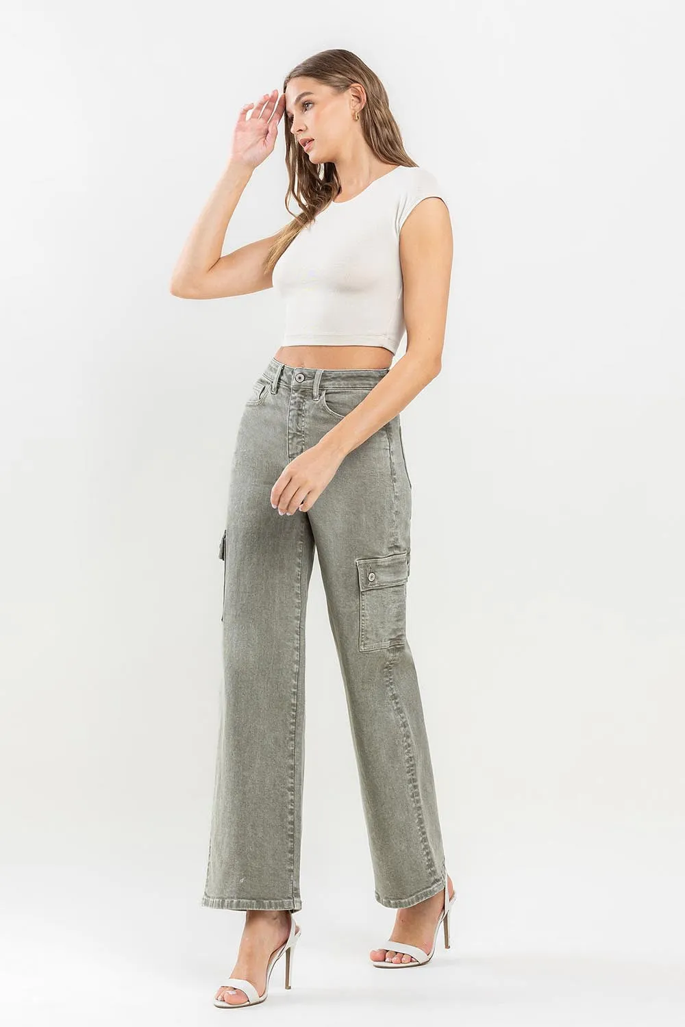 Haven - 90's Super High Rise Cargo Jeans - Vervet - Exclusively Online