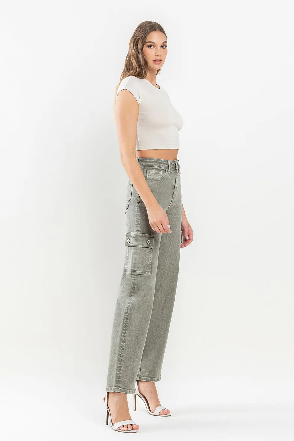 Haven - 90's Super High Rise Cargo Jeans - Vervet - Exclusively Online