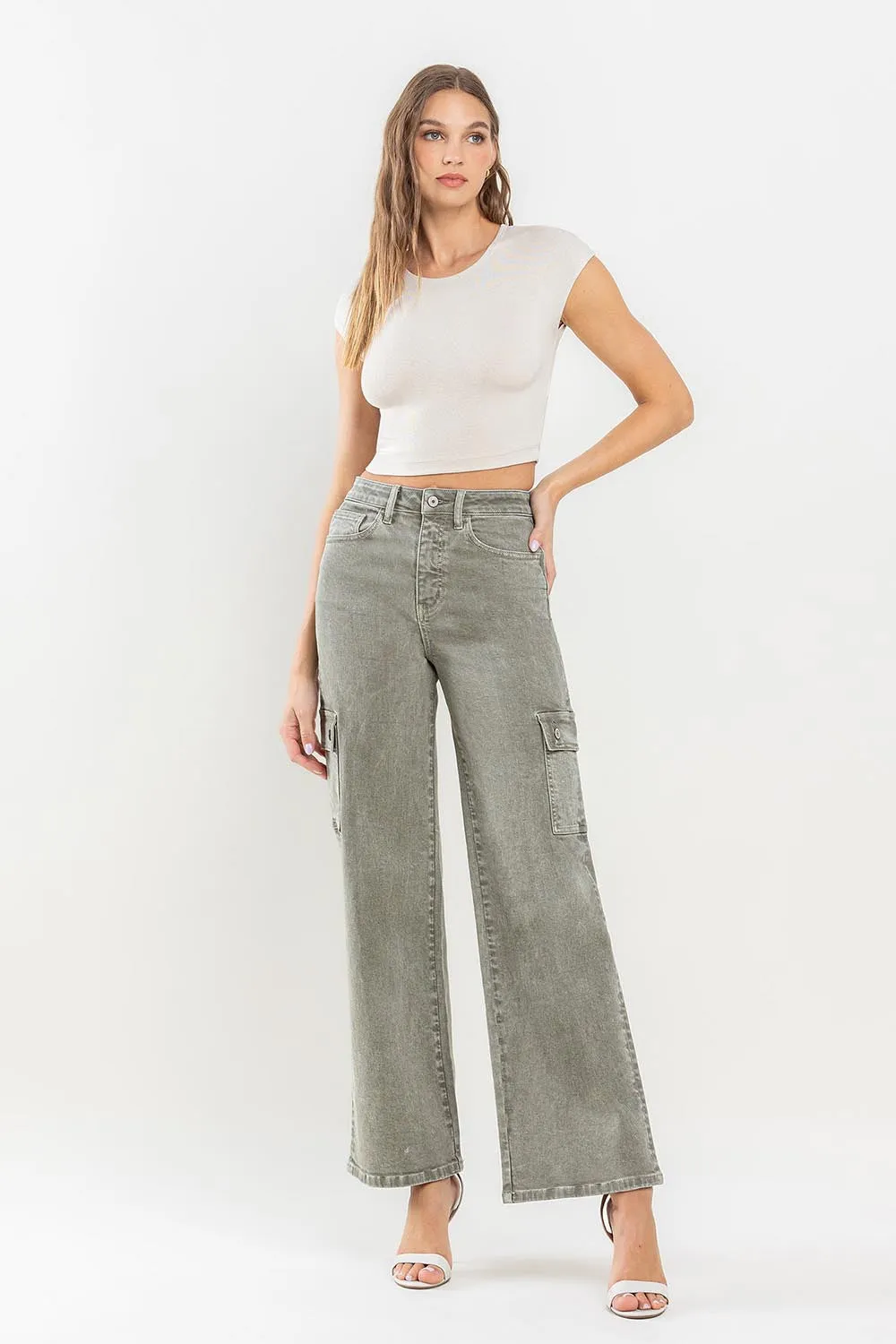 Haven - 90's Super High Rise Cargo Jeans - Vervet - Exclusively Online