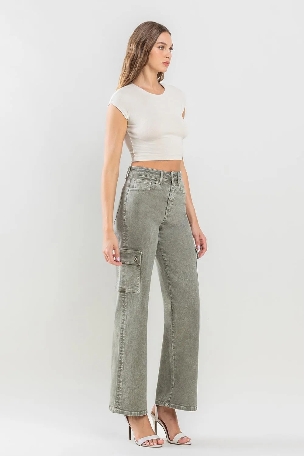 Haven - 90's Super High Rise Cargo Jeans - Vervet - Exclusively Online