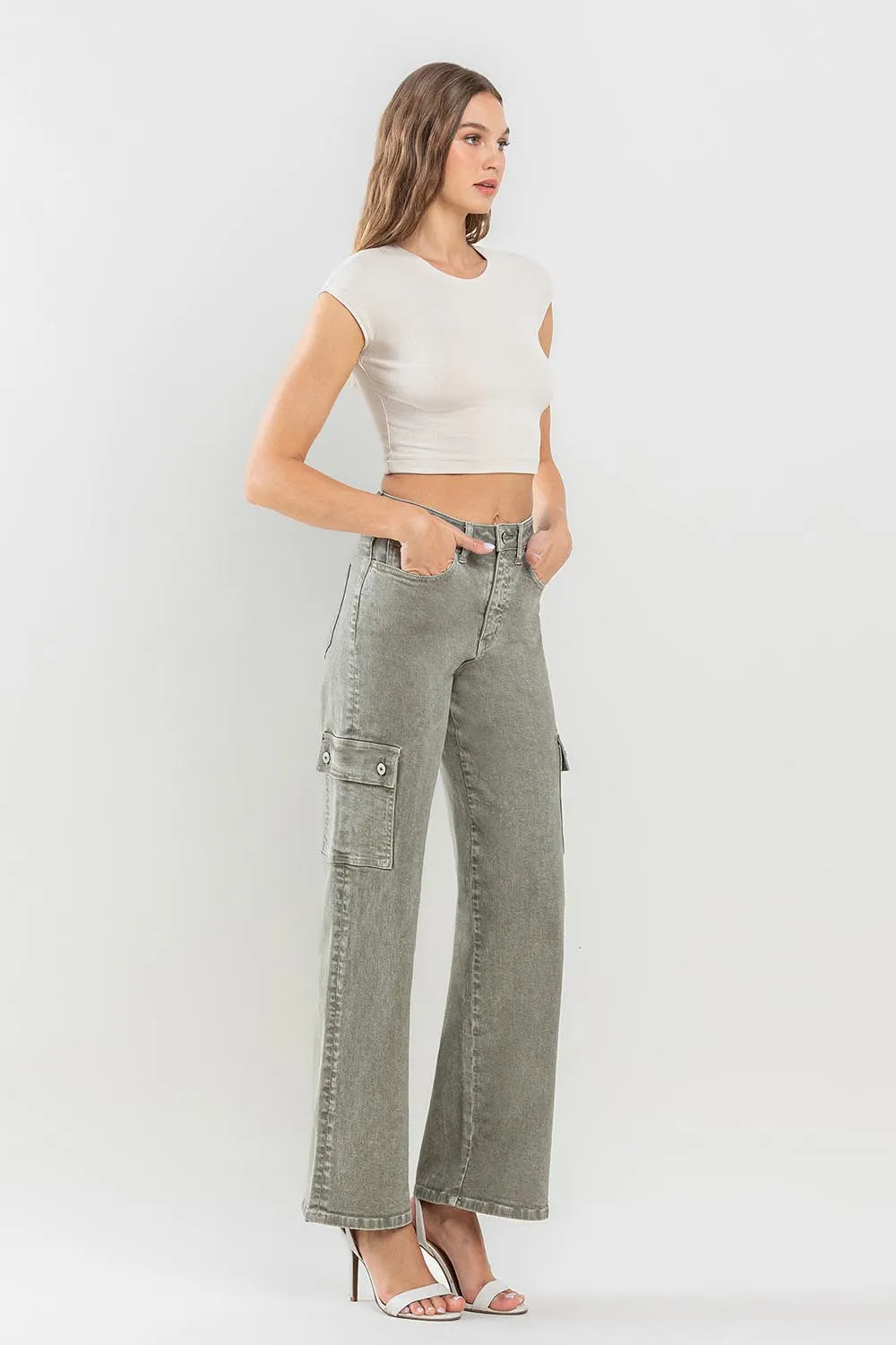 Haven - 90's Super High Rise Cargo Jeans - Vervet - Exclusively Online